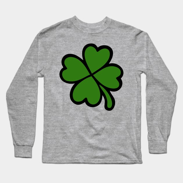 Lucky Four Leaf Clover Long Sleeve T-Shirt by evannave